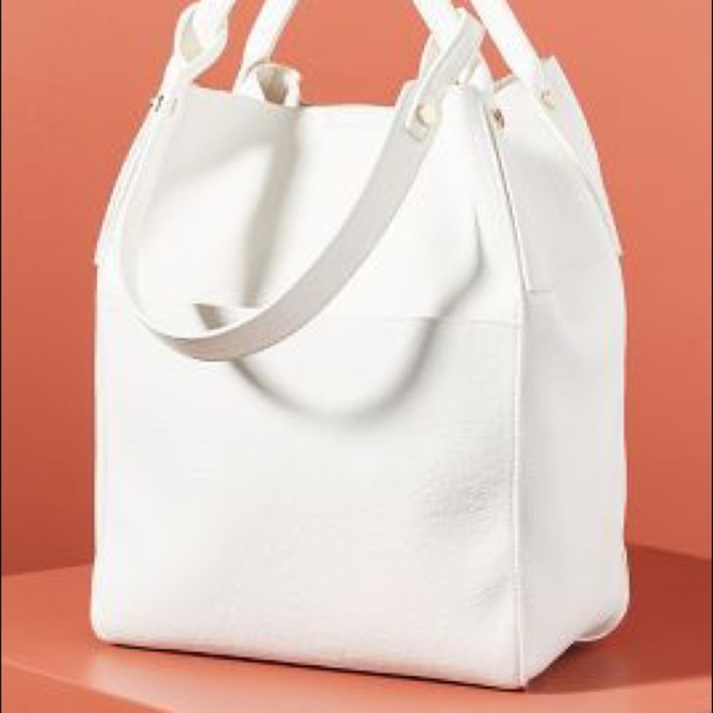 Anthropologie Vegan Leather Bucket Bag